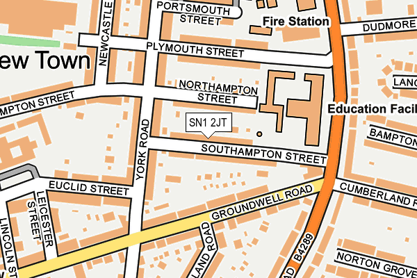 SN1 2JT map - OS OpenMap – Local (Ordnance Survey)