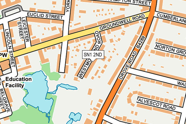 SN1 2ND map - OS OpenMap – Local (Ordnance Survey)