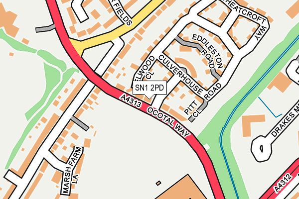 SN1 2PD map - OS OpenMap – Local (Ordnance Survey)