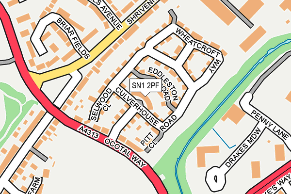 SN1 2PF map - OS OpenMap – Local (Ordnance Survey)