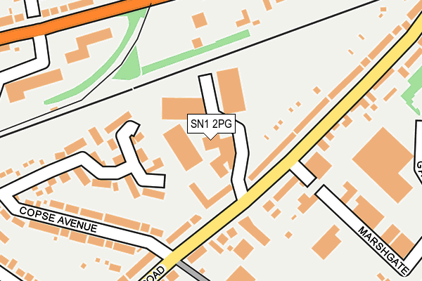 SN1 2PG map - OS OpenMap – Local (Ordnance Survey)