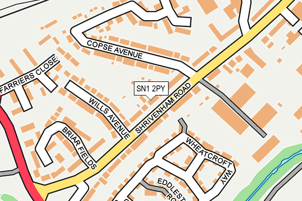 SN1 2PY map - OS OpenMap – Local (Ordnance Survey)
