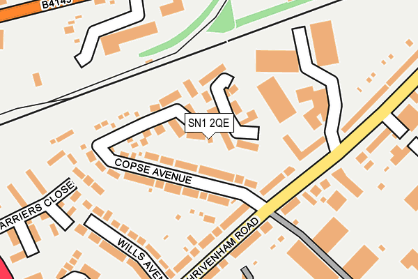 SN1 2QE map - OS OpenMap – Local (Ordnance Survey)