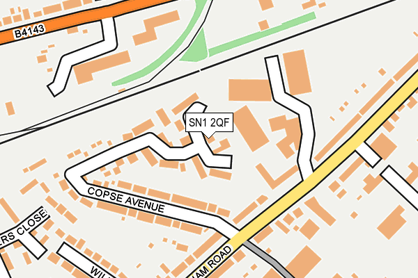 SN1 2QF map - OS OpenMap – Local (Ordnance Survey)