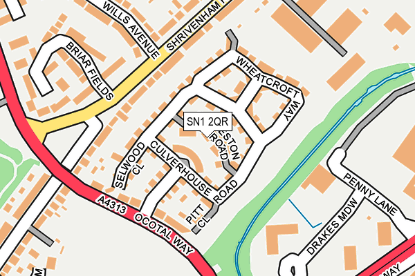 SN1 2QR map - OS OpenMap – Local (Ordnance Survey)