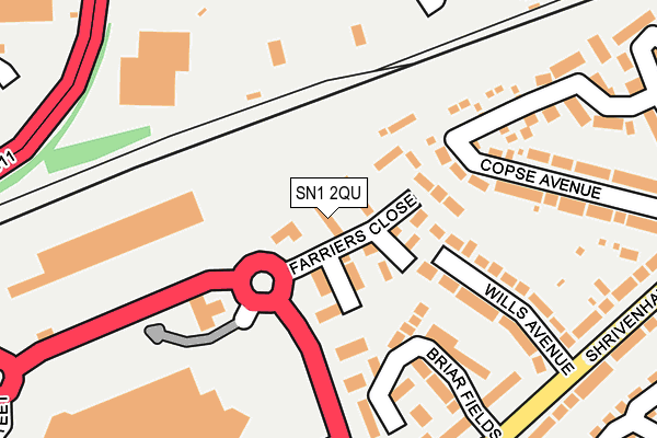 SN1 2QU map - OS OpenMap – Local (Ordnance Survey)