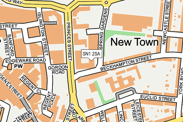 SN1 2SA map - OS OpenMap – Local (Ordnance Survey)