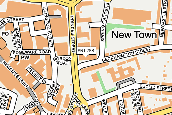 SN1 2SB map - OS OpenMap – Local (Ordnance Survey)