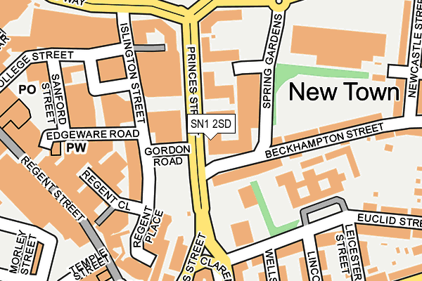 SN1 2SD map - OS OpenMap – Local (Ordnance Survey)