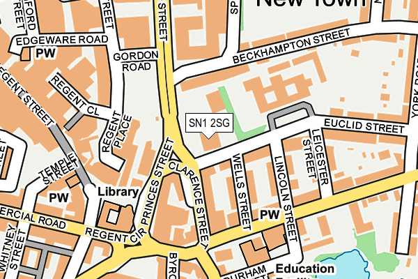 SN1 2SG map - OS OpenMap – Local (Ordnance Survey)