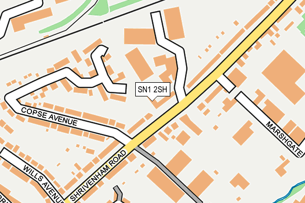 SN1 2SH map - OS OpenMap – Local (Ordnance Survey)