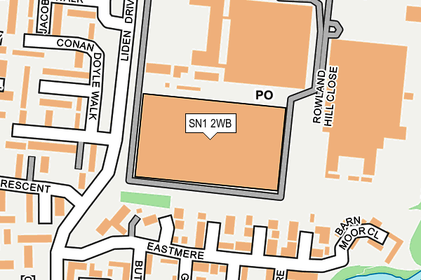 SN1 2WB map - OS OpenMap – Local (Ordnance Survey)