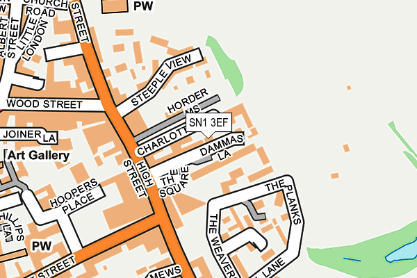 SN1 3EF map - OS OpenMap – Local (Ordnance Survey)