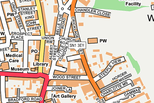 Map of SN4 VENUE LTD at local scale