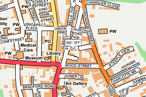 SN1 3FF map - OS OpenMap – Local (Ordnance Survey)