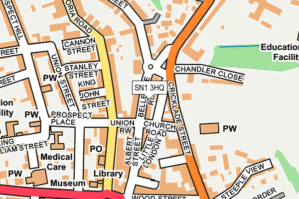 SN1 3HQ map - OS OpenMap – Local (Ordnance Survey)