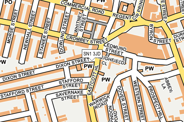 SN1 3JD map - OS OpenMap – Local (Ordnance Survey)