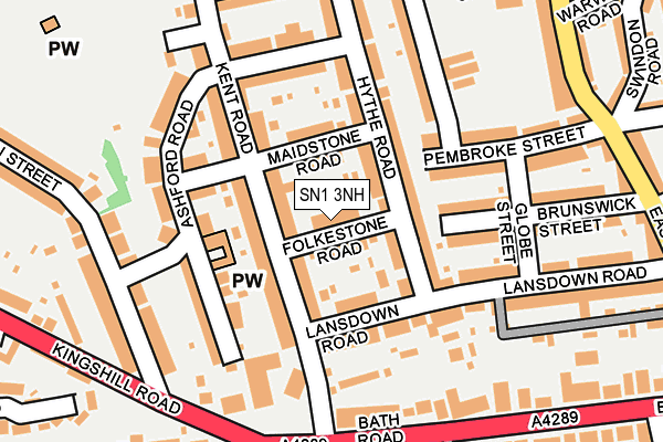 SN1 3NH map - OS OpenMap – Local (Ordnance Survey)