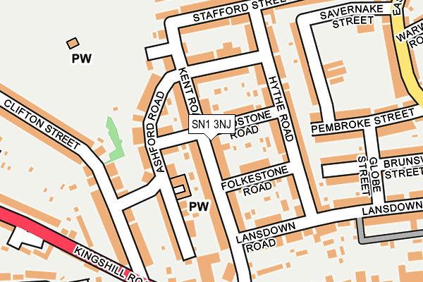 SN1 3NJ map - OS OpenMap – Local (Ordnance Survey)