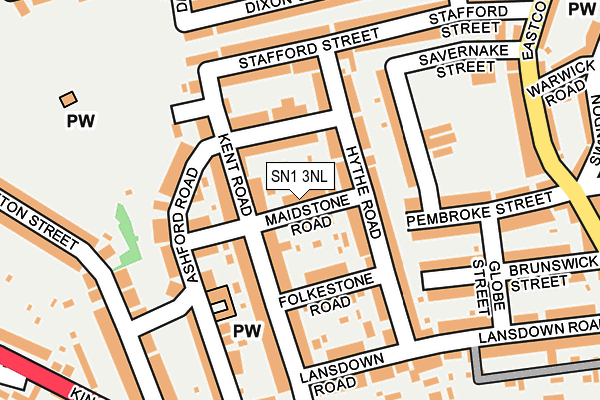 SN1 3NL map - OS OpenMap – Local (Ordnance Survey)