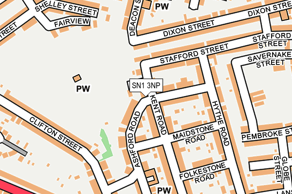 SN1 3NP map - OS OpenMap – Local (Ordnance Survey)