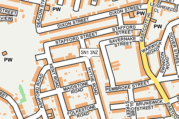 SN1 3NZ map - OS OpenMap – Local (Ordnance Survey)
