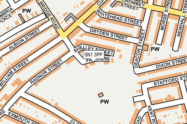 SN1 3PP map - OS OpenMap – Local (Ordnance Survey)