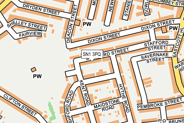 SN1 3PQ map - OS OpenMap – Local (Ordnance Survey)