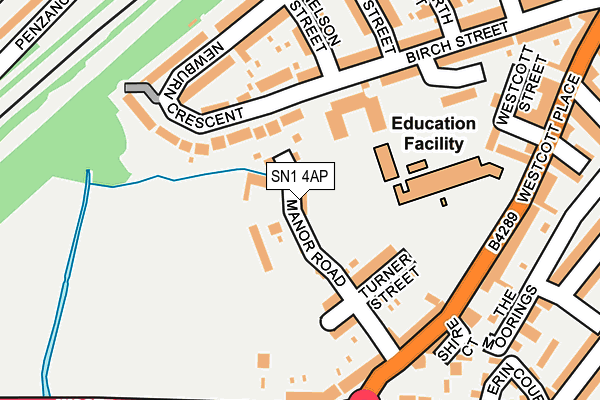 SN1 4AP map - OS OpenMap – Local (Ordnance Survey)