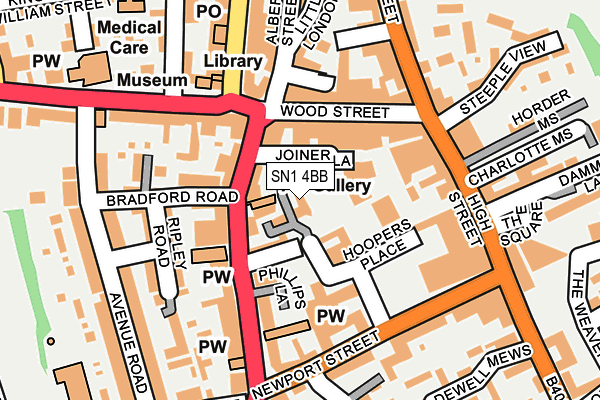 SN1 4BB map - OS OpenMap – Local (Ordnance Survey)