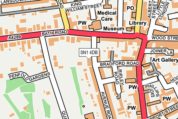 SN1 4DB map - OS OpenMap – Local (Ordnance Survey)