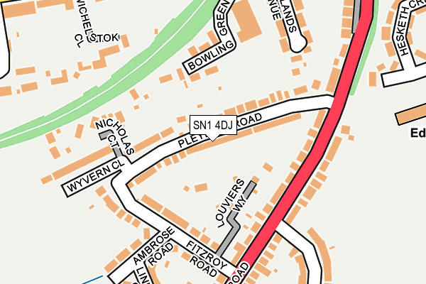 SN1 4DJ map - OS OpenMap – Local (Ordnance Survey)