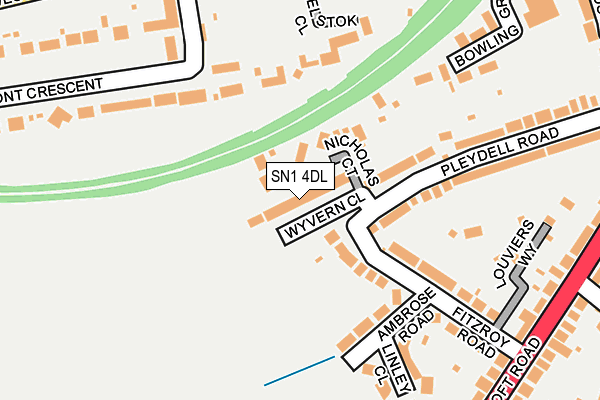 SN1 4DL map - OS OpenMap – Local (Ordnance Survey)