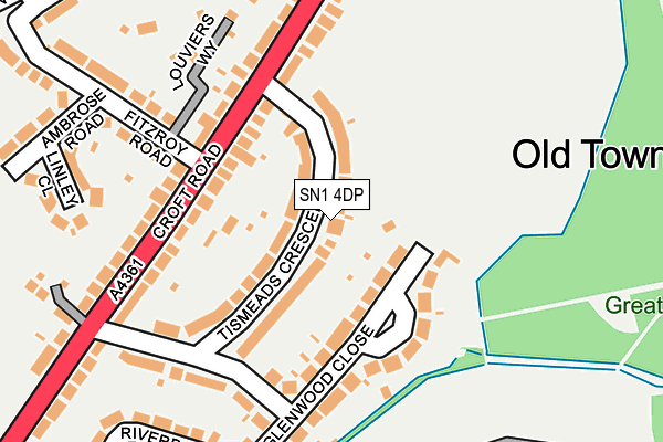 SN1 4DP map - OS OpenMap – Local (Ordnance Survey)