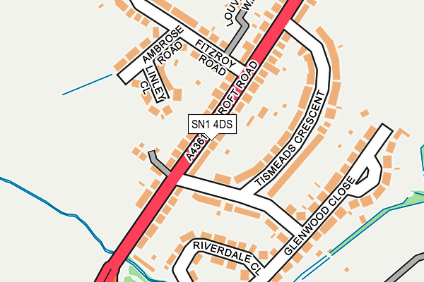 SN1 4DS map - OS OpenMap – Local (Ordnance Survey)