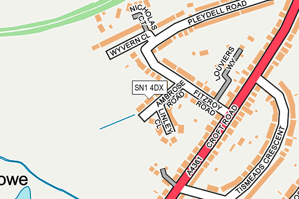 SN1 4DX map - OS OpenMap – Local (Ordnance Survey)