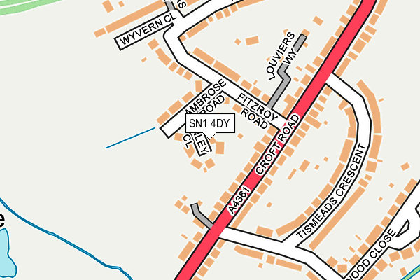SN1 4DY map - OS OpenMap – Local (Ordnance Survey)