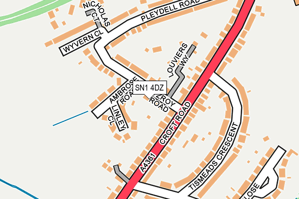 SN1 4DZ map - OS OpenMap – Local (Ordnance Survey)