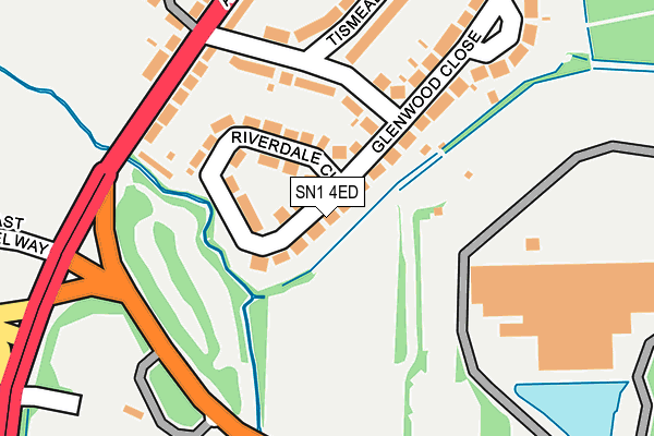 SN1 4ED map - OS OpenMap – Local (Ordnance Survey)
