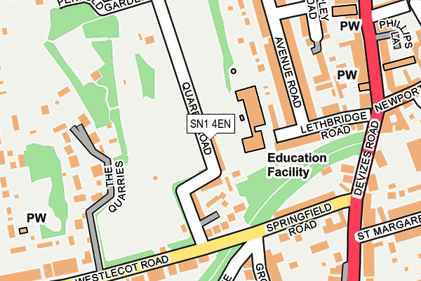 SN1 4EN map - OS OpenMap – Local (Ordnance Survey)