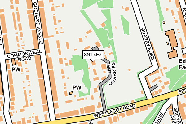 SN1 4EX map - OS OpenMap – Local (Ordnance Survey)