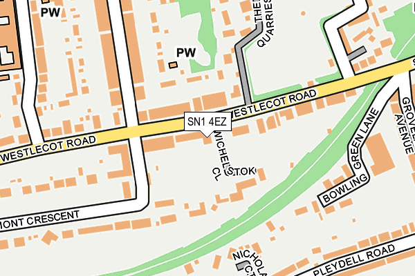 SN1 4EZ map - OS OpenMap – Local (Ordnance Survey)