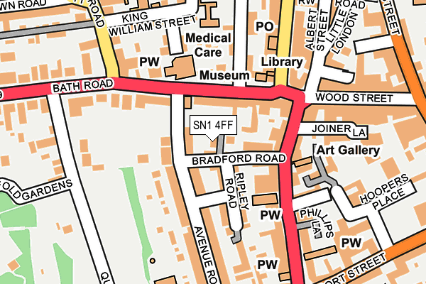 SN1 4FF map - OS OpenMap – Local (Ordnance Survey)