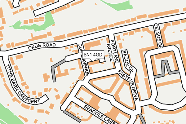 SN1 4GD map - OS OpenMap – Local (Ordnance Survey)