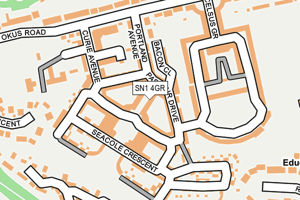 SN1 4GR map - OS OpenMap – Local (Ordnance Survey)