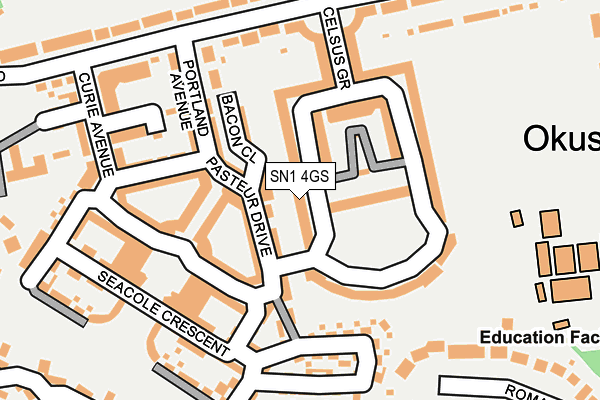 SN1 4GS map - OS OpenMap – Local (Ordnance Survey)