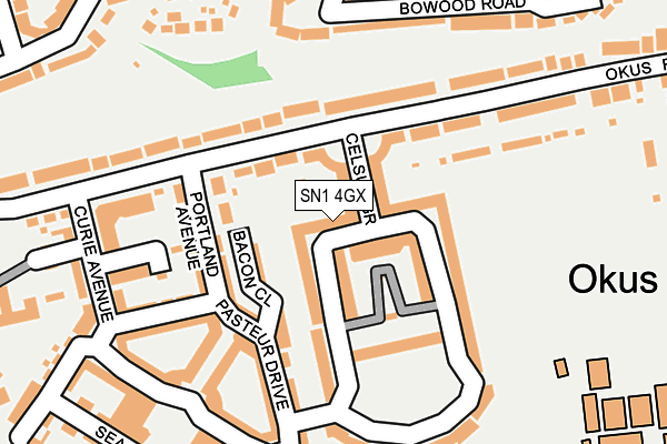 SN1 4GX map - OS OpenMap – Local (Ordnance Survey)