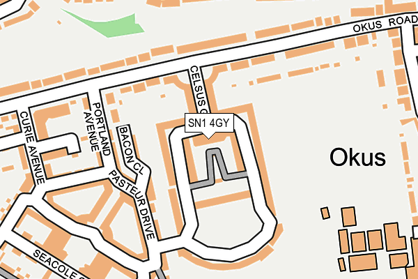 SN1 4GY map - OS OpenMap – Local (Ordnance Survey)
