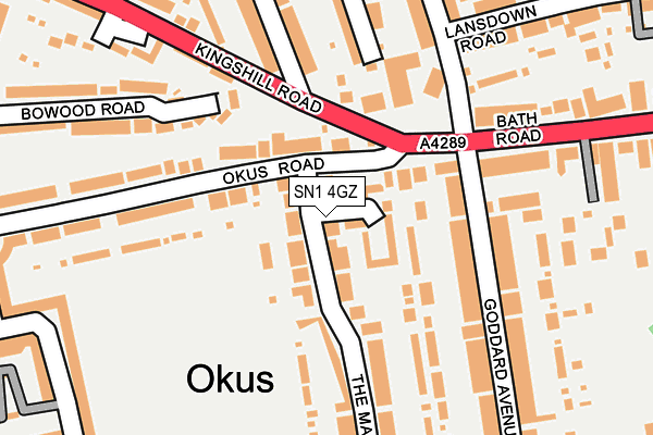 SN1 4GZ map - OS OpenMap – Local (Ordnance Survey)