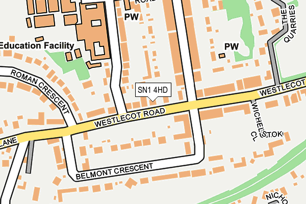 SN1 4HD map - OS OpenMap – Local (Ordnance Survey)